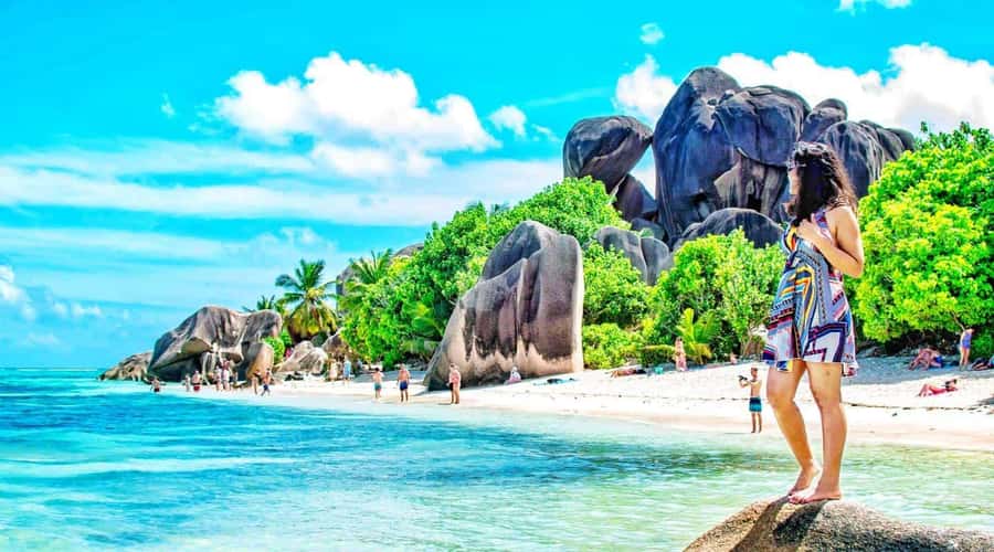 From Mahe eden island to Praslin & Ladigue Daytrip - La Digue stops you can target on your bike route