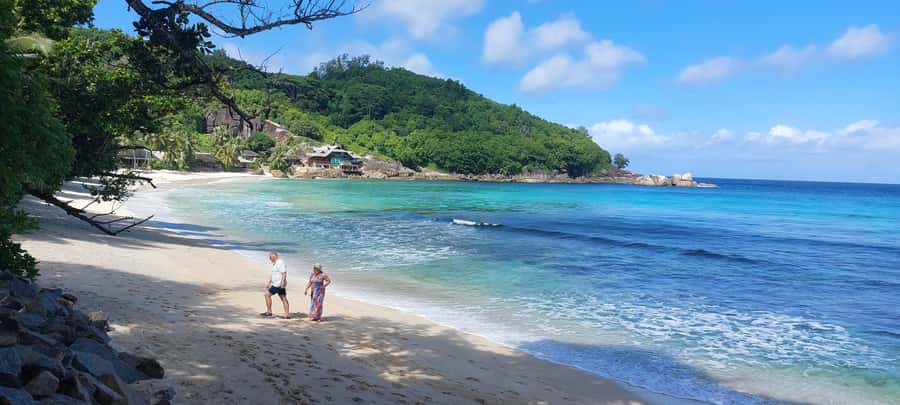 Tour Mahe Seychelles your way. Victoria national park beache - Weather-Dependent Waterfall and the Port Glaud Beach Pause